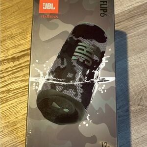 JBL Flip 6 Bluetooth Speaker in Black and Gray Camo